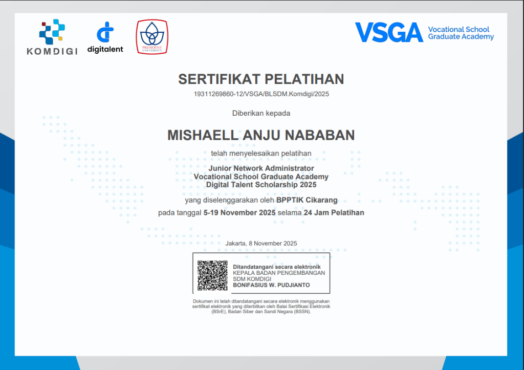 VSGA Network Administrator